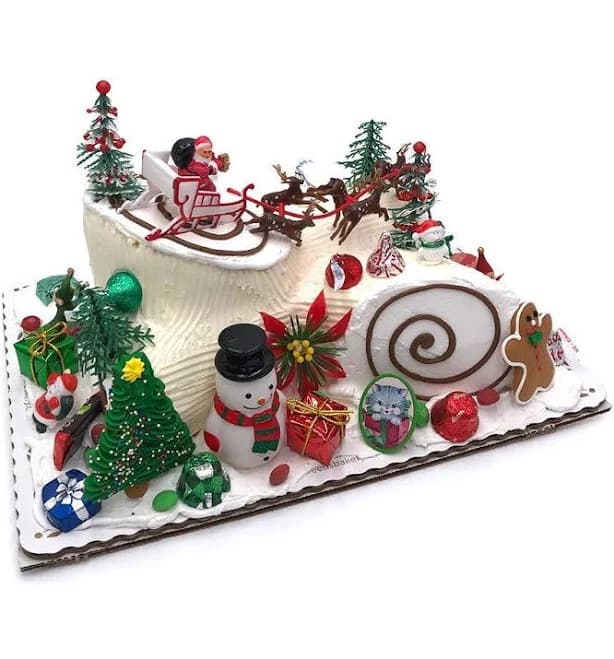 Yule Log Bûche de Noël Sheet Chocolate Buttercream