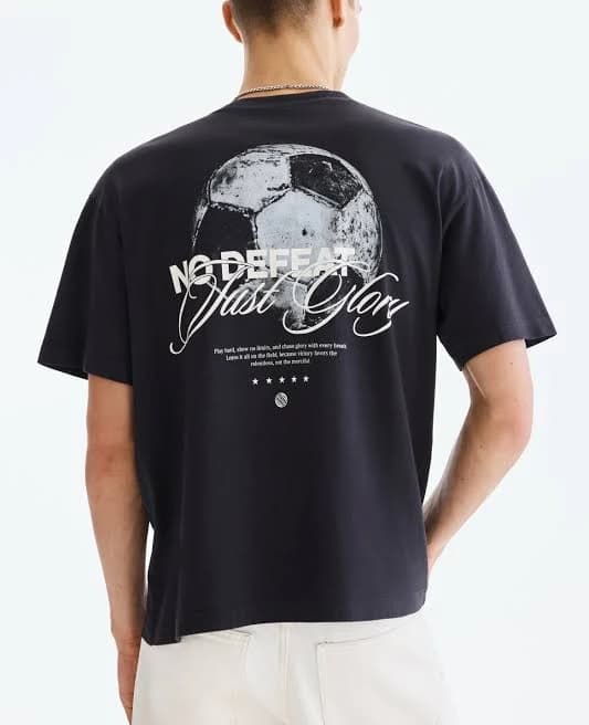 H&M Men's Loose Fit Printed T-Shirt