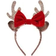 Holiday Time Sparkly Reindeer Antler Headband