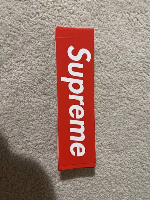 Supreme red Box Logo Sticker 100% Authentic