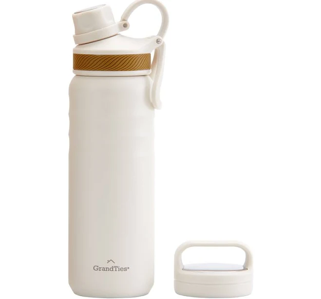 Grandties 24oz Insulated Two Lids Water Bottle