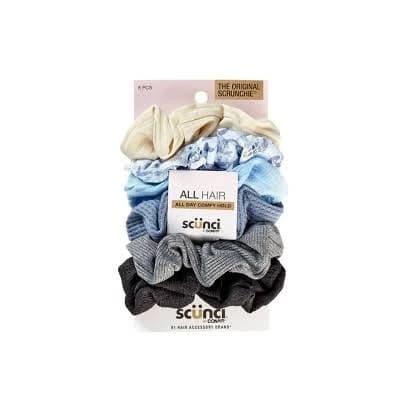 Scünci Mixed Fabric Scrunchies (6Pcs)