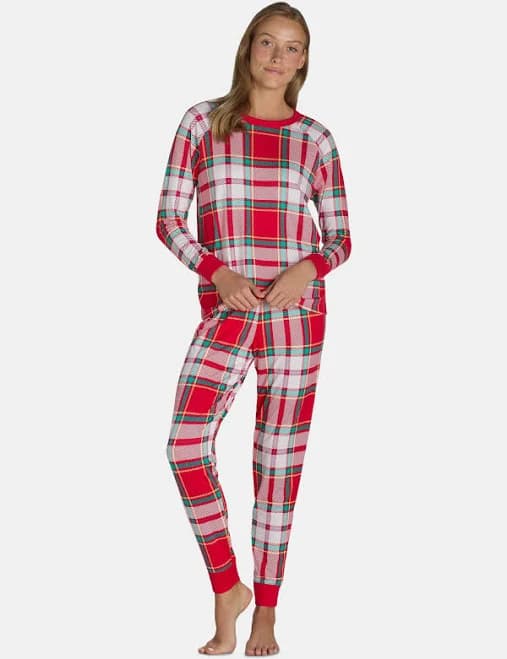 Jaclyn Women's Plaid Matching Pajamas Set
