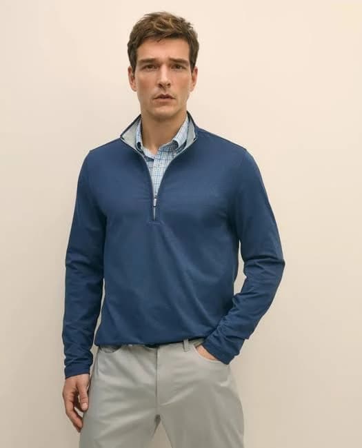 Brooks Brothers Men's Performance Series Quarter-Zip Shirt