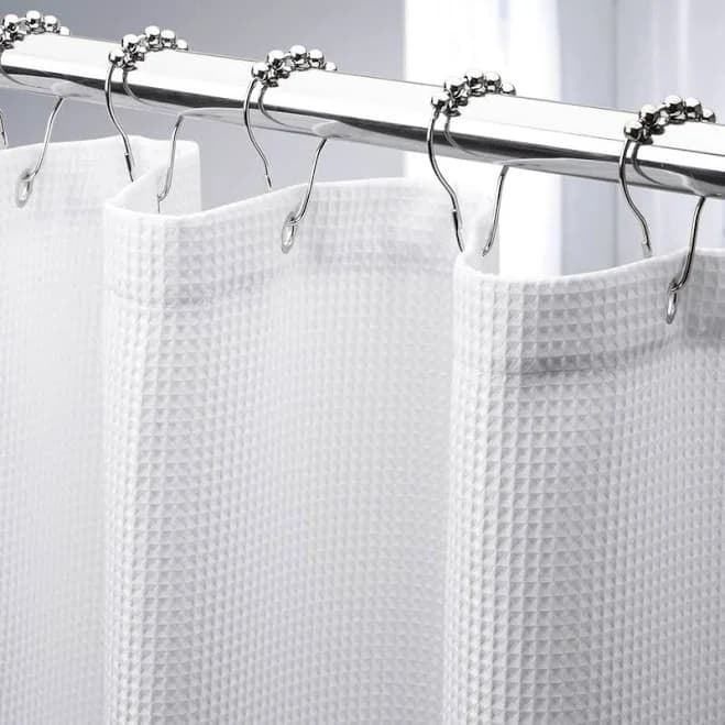 "Amazerbath Waffle Shower Curtain
