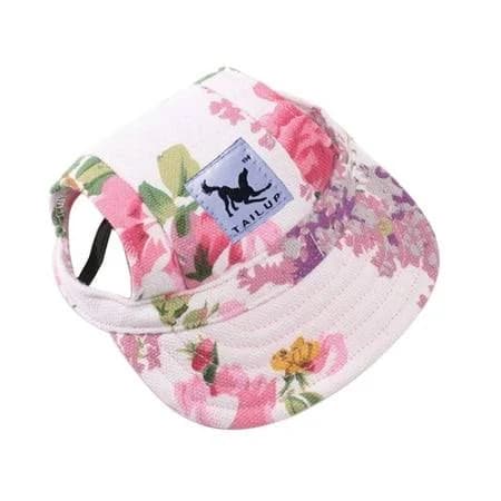 Kladzum Dog Hat for Small Dogs, Dog Baseball Cap Hat with Ear Holes, Pet Summer Canvas Cap Dog Baseball Visor Hat Dog Outdoor Sport Sun Protection