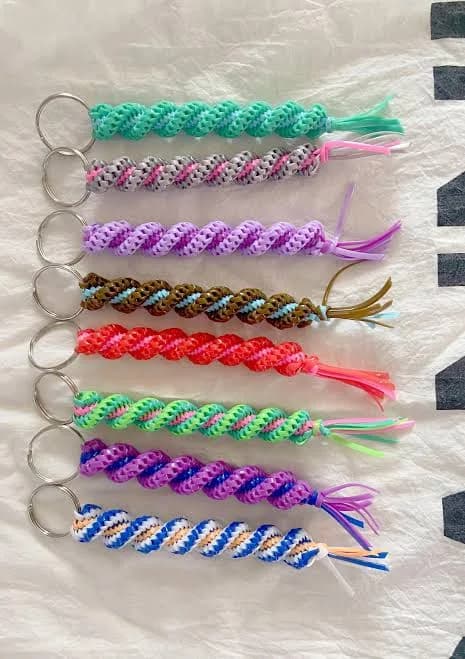 Handmade Corkscrew Lanyard Keychain