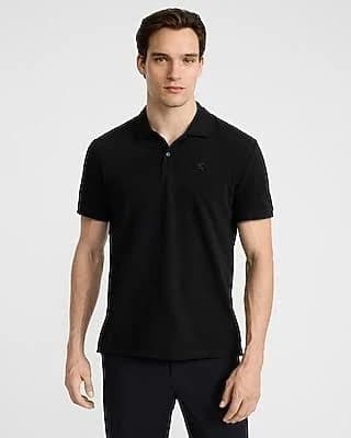 Express Men's Mini Emblem Cotton Pique Polo