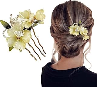 Chinese Hair Accessories for Women, Traditional Hanfu Hairpin with Floral Design, Elegant Alloy Hairpiece for Wedding, Photoshoot, Festival, or Daily Wear (Xinye)