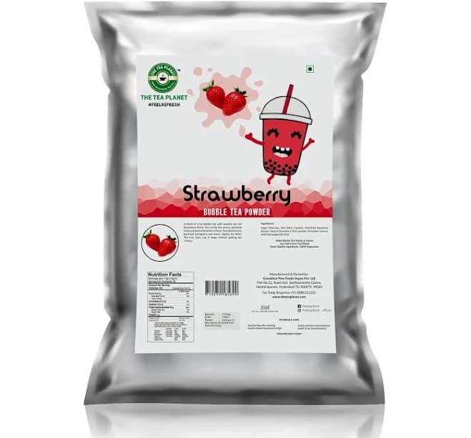 The Tea Planet Strawberry Bubble Tea Premix - 1 kg