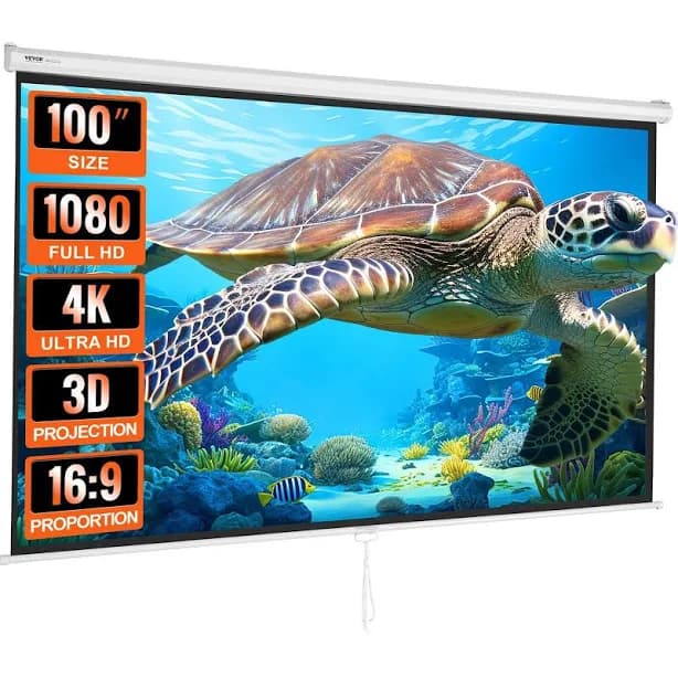 VEVOR 100 Inch Manual Projector Screen