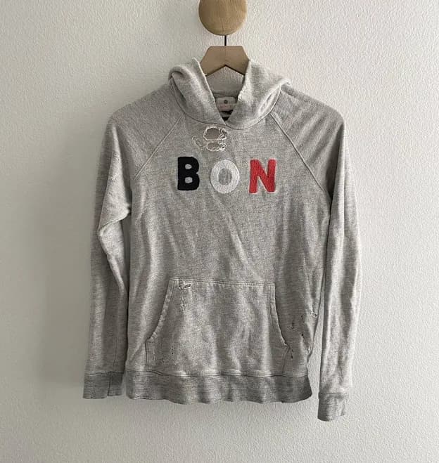 Sundry Bon Distressed Hoodie Sweatshirt Size 0 (xs)
