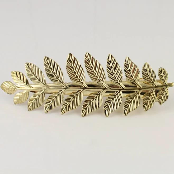 Laurel Leaf Leaves Metal Alligator Gator Clip