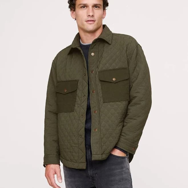 Banana Republic Men's Loose-Fit Quilted Overshirt