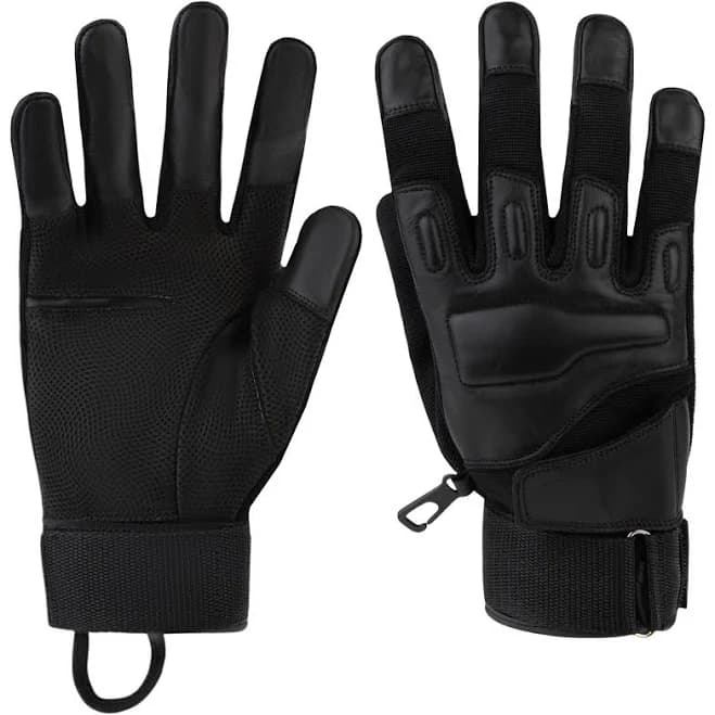Tactical Heavy Duty Gloves | Premium Goat Skin with Kevlar Lining - Black/XL