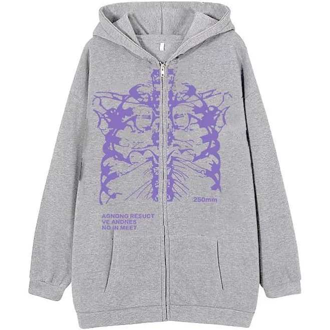 Men's Graphic Skull Print Long Sleeve Hoodie