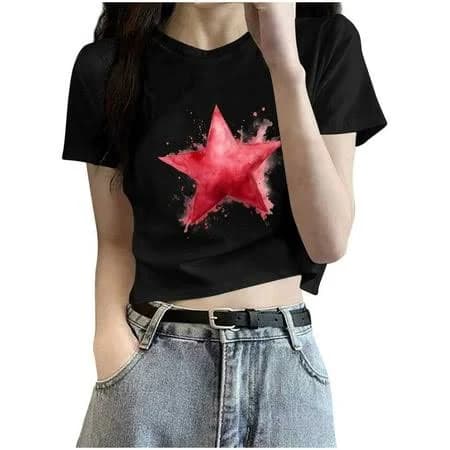 Women's Graphic Short Sleeve Crew Neck Tee