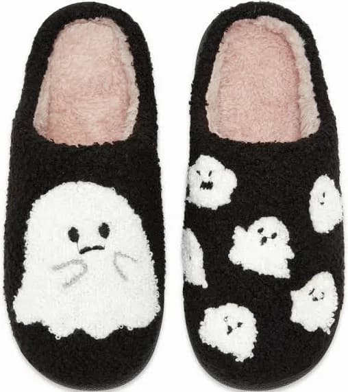 Ghost Fuzzy Slippers