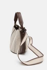 TOPSTITCHED FABRIC BUCKET BAG - Ecru | ZARA Canada
