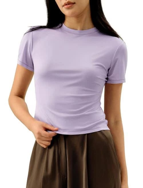Lilysilk Women's Slim Fitted Silk Jersey Tee