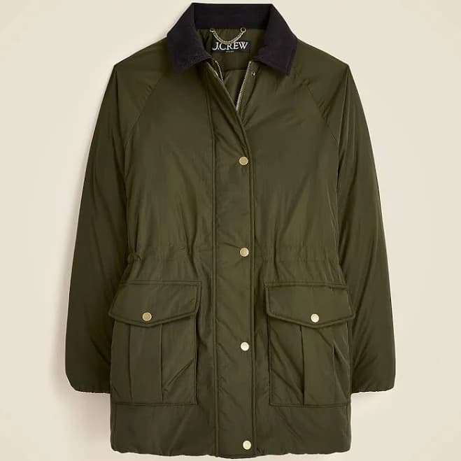 J.Crew Women's Puffer Barn Jacket with PrimaLoft