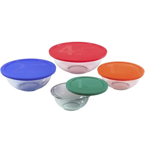 Pyrex Smart Essentials 8-Piece Mixing Bowl Set
