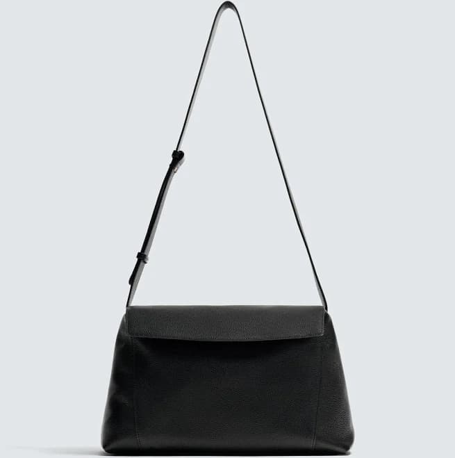 Zara Men's Limited Edition Engraved Leather Crossbody Bag