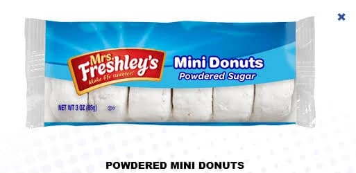 Mrs. Freshley's Powdered Sugar Mini Donuts