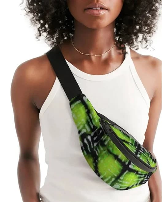 Etnahs Batik Shop Neon Green and Black Fanny Pack
