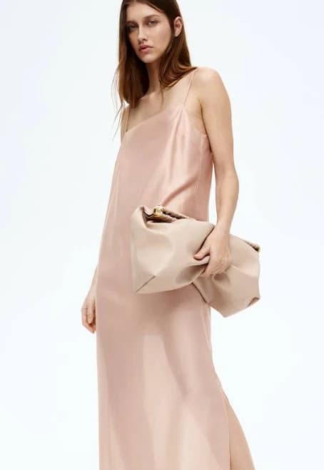 H&M Ladies Snakeskin-Patterned Slip Dress