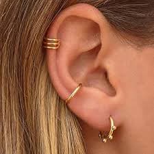 Amazon.com: Ofeiyaa 20Pcs Ear Cuff Earrings Clips On Helix Cartilage Dangle Chain Wrap Cuff Earrings for Women Silver Tone Adjustable: Clothing, Shoes & Jewelry