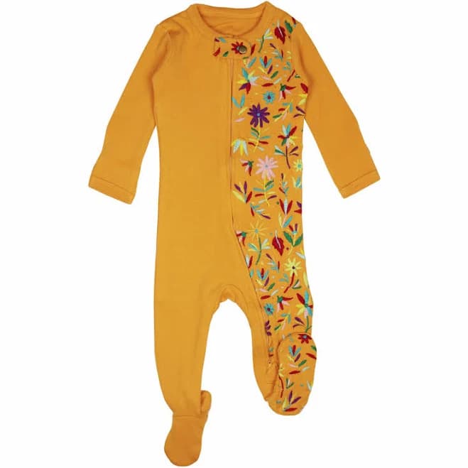L'ovedbaby Embroidered Preemie Zipper Footie
