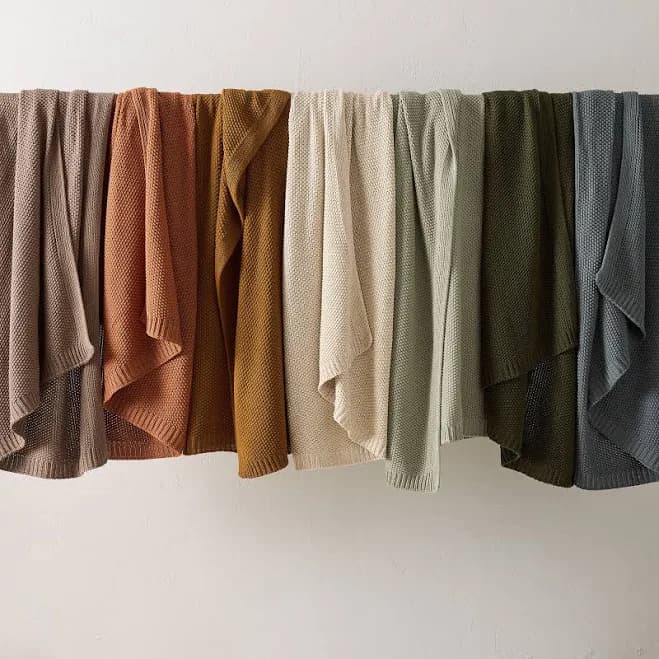 West Elm Cotton Knit Throw