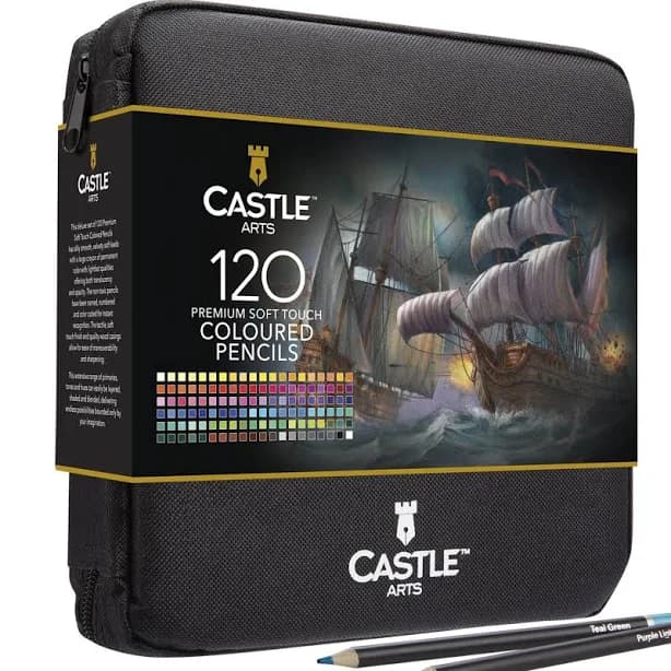 Castle Art Supplies 120 Colored Pencils Zip-Up Set