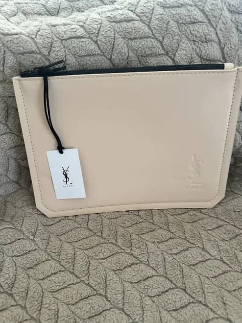 Yves Saint Laurent Beaute YSL Nude Makeup Bag Pouch case clutch envelope
