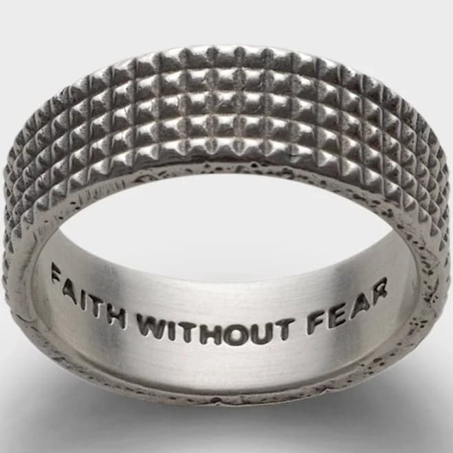 0 Textured Band Ring - Silver | Streetwear