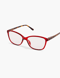 Red & Tortoiseshell Print Cateye Reading Glasses | LaneBryant
