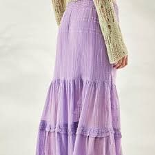 urban outfitters bdg lilac prairie maxi skirt such... | Depop