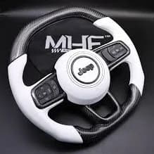 2018-2024 JT / JL “White Leather Jeep Wrangler Steering Wheel
