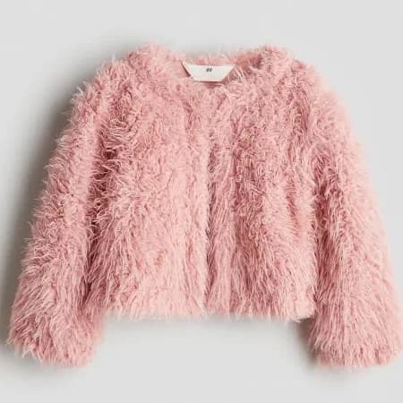 H&M Girls Fluffy Cardigan