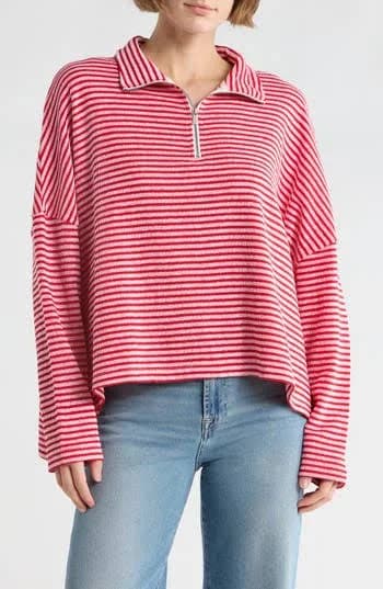 Splendid Women's Besos Quarter Zip Top