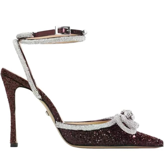Mach & Mach Double Bow Crystal-embellished Pumps