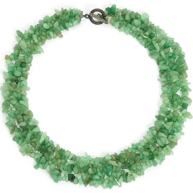 Bling Jewelry Big Chunky Chips Cluster Multi Strand Statement Bib Collar Necklace