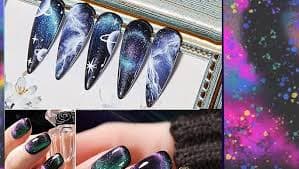Amazon.com : Cat Eye Gel Nail Polish, 9D Cat Eye Gel Polish with Magnet Stick, Chameleon Holographic Galaxy Effect with Dual Colors Magetic Polish U V/LED Need Professional Use for Salon-SetA :