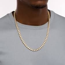 Men's 2-1/2 CT. T.W. Multi-Diamond Tennis Necklace in 10K Gold – 22.5" | Zales Outlet