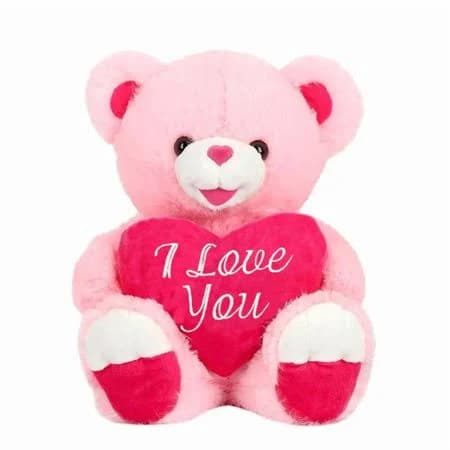 Ruijiao 20cm Valentine's Day Stuffed Bear with Heart, Red Soft Plush Toy, Eco-Friendly Gift for Her, Special Occasion Present, Home Decor Cute Teddy