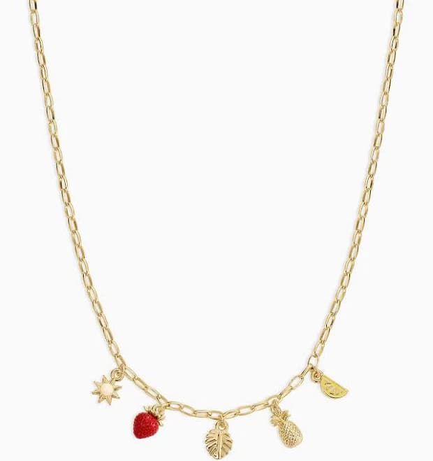 Gorjana Women's Summer Mini Charm Necklace in 18k Gold