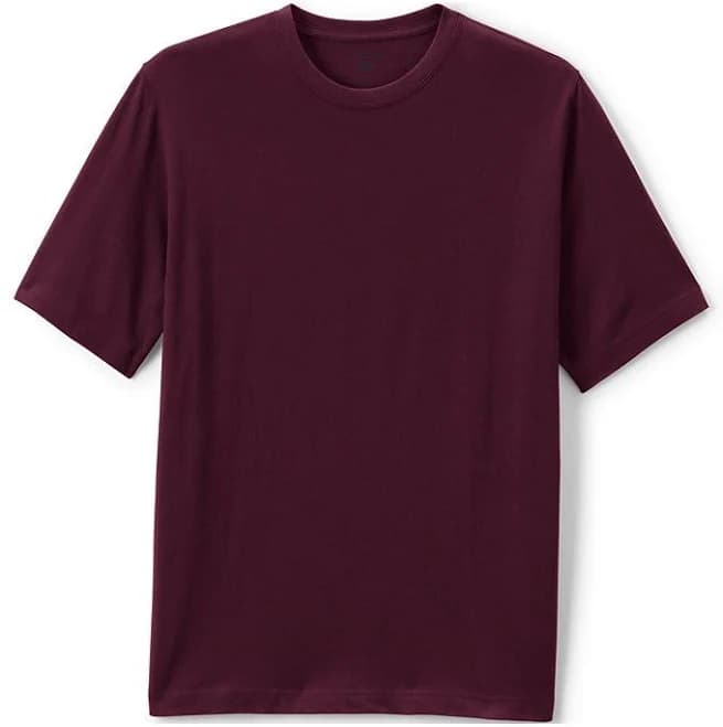 Lands' End Men's Relaxed Easy Fit Short-Sleeve Cotton T-Shirt