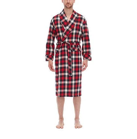 Men's Flannel Shawl Robe