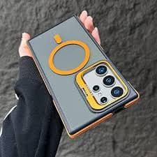 Amazon.com: Invisible Metal Lens Holder Transparent Magnetic Mobile Phone Case for Samsung S24ultra Series, Ultra Thin Transparent Invisible Bracket Case Cover for S24 Plus (Vibrant Orange,s24plus) : Cell Phones & Accessories